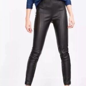 ZARA || Black Faux Leather Cropped Pants. Sz. S